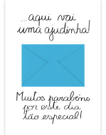 PN 643 postal casamento flores-interior